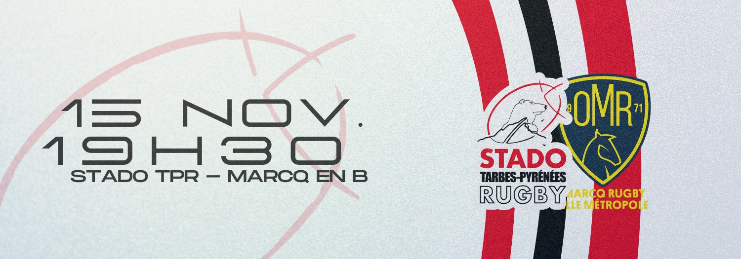 STADO TPR vs Marcq-en-Barœul – 15 novembre à 19h30